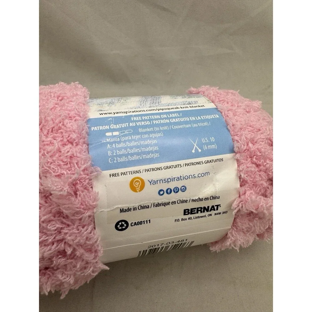 Bernat Pipsqueak Baby Yarn Tickle Me Pink Skein 3.5 oz